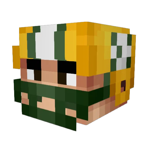ClayMatthews Minecraft avatar head, 3D render