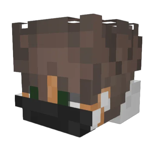 ClayMercury Minecraft avatar head, 3D render