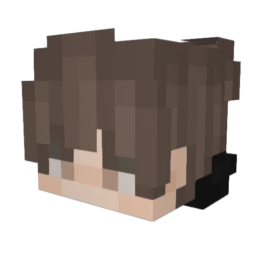 ClayMind_ Minecraft avatar head, 3D render