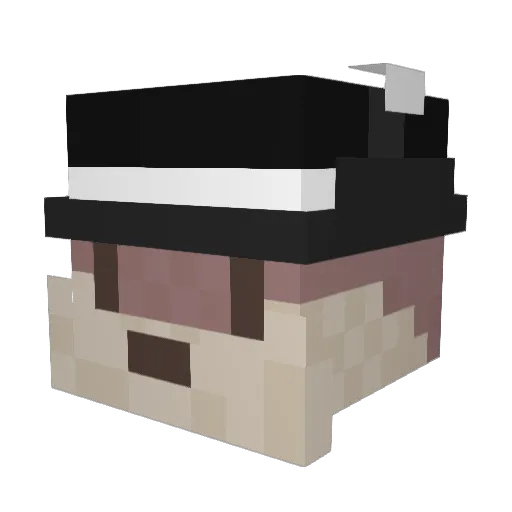 ClayOtt Minecraft avatar head, 3D render