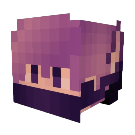 ClayOtter Minecraft avatar head, 3D render