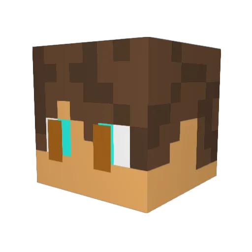 ClayRaz Minecraft avatar head, 3D render