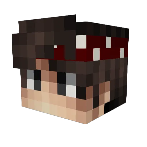 Clay_Bi Minecraft avatar head, 3D render