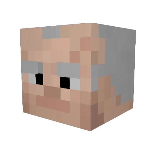 Clay_Crusader Minecraft avatar head, 3D render