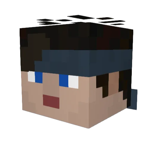 Clay_Snake Minecraft avatar head, 3D render