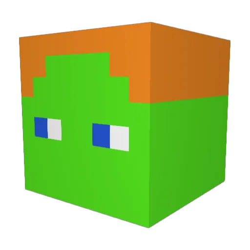 Clay_dream_ Minecraft avatar head, 3D render