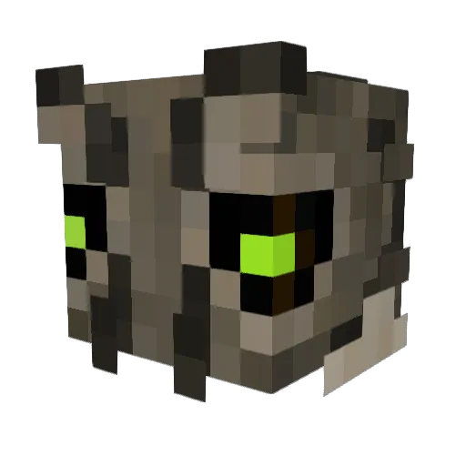 Claybert Minecraft avatar head, 3D render