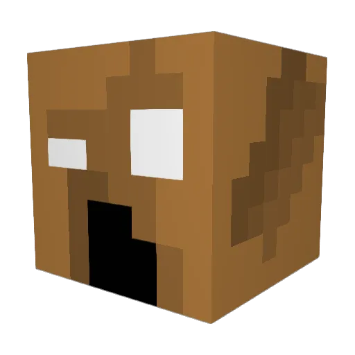 Clayface Minecraft avatar head, 3D render