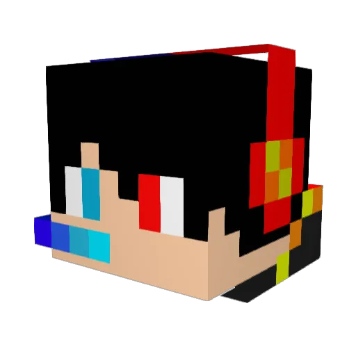 Clayfacer Minecraft avatar head, 3D render