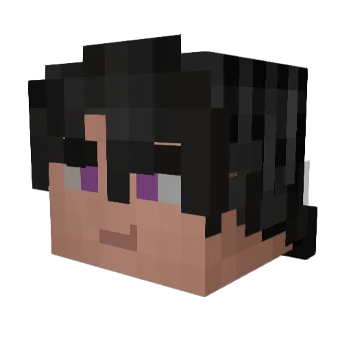Clayisawesome Minecraft avatar head, 3D render