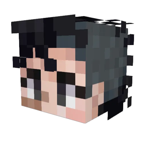Claym0r3 Minecraft avatar head, 3D render