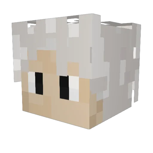 Claymick Minecraft avatar head, 3D render