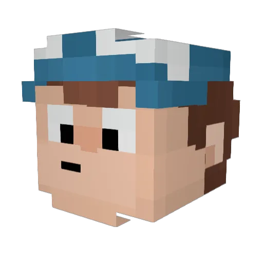 Claymore_12 Minecraft avatar head, 3D render