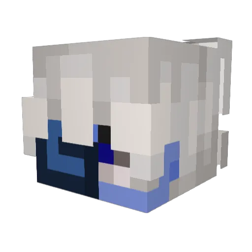 ClaytenW Minecraft avatar head, 3D render