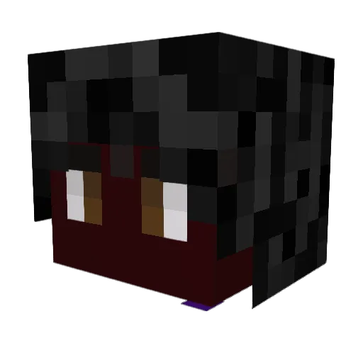 ClaytonBrello_ Minecraft avatar head, 3D render
