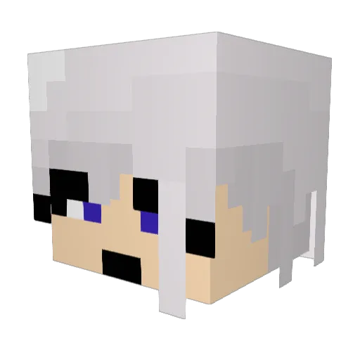 Claytron_Yavis Minecraft avatar head, 3D render