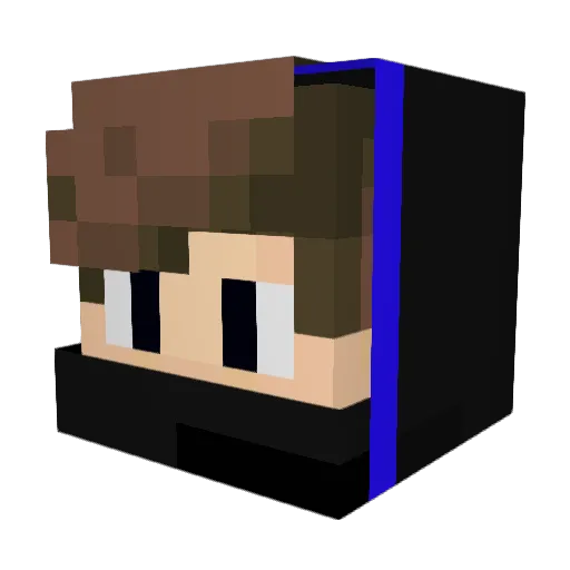 Clayzorro Minecraft avatar head, 3D render