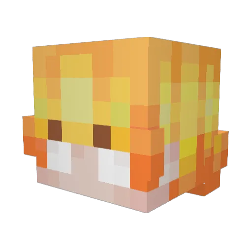 Clazard Minecraft avatar head, 3D render