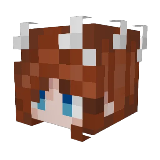 Cldyo Minecraft avatar head, 3D render