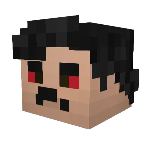 Cle4nWeed Minecraft avatar head, 3D render