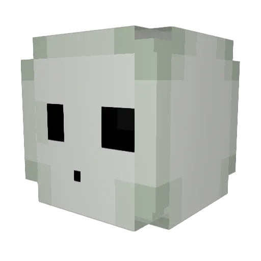 Cle_men Minecraft avatar head, 3D render