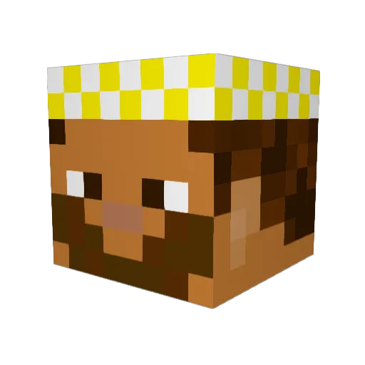 Cleadis Minecraft avatar head, 3D render