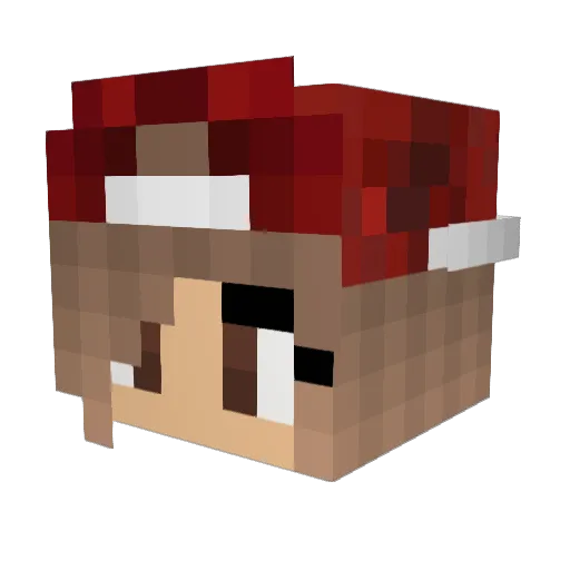Cleamussen Minecraft avatar head, 3D render
