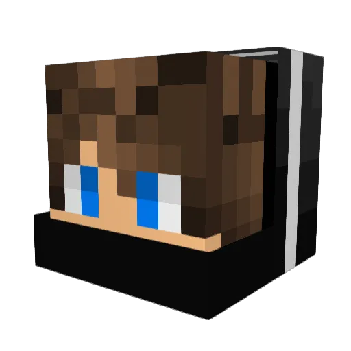 CleanClay Minecraft avatar head, 3D render