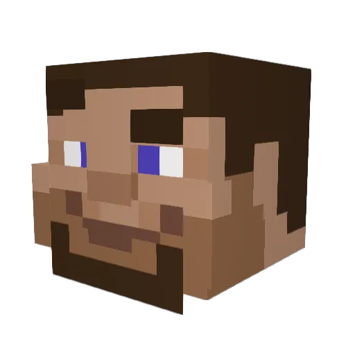CleanCraxk Minecraft avatar head, 3D render