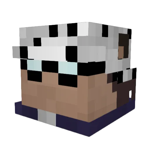 CleanFormal Minecraft avatar head, 3D render