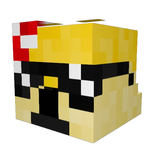 CleanLap Minecraft avatar head, 3D render