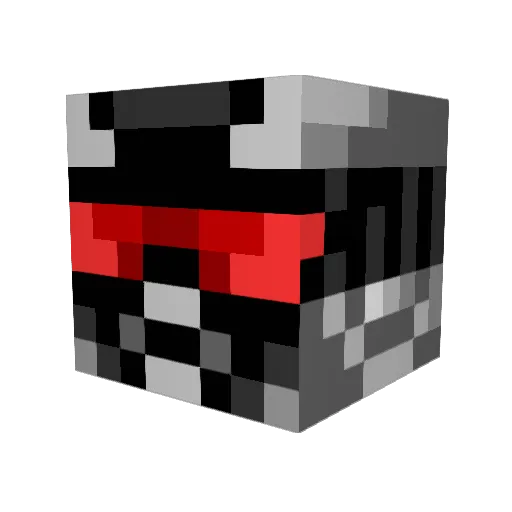 CleanToilet Minecraft avatar head, 3D render