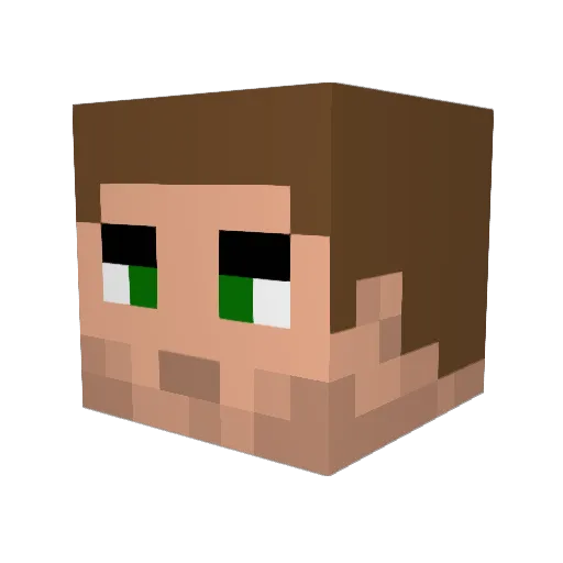 CleaneR927 Minecraft avatar head, 3D render