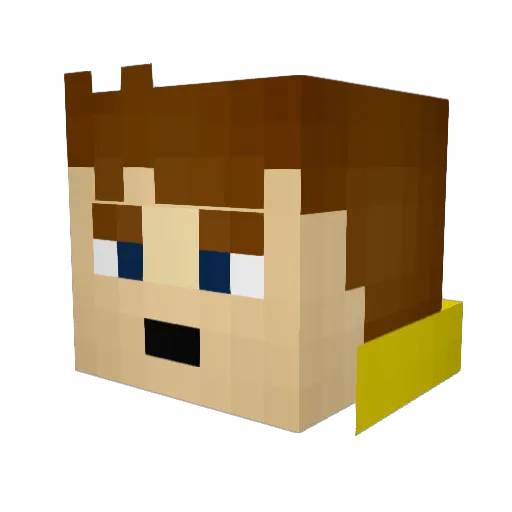 Cleanforge Minecraft avatar head, 3D render