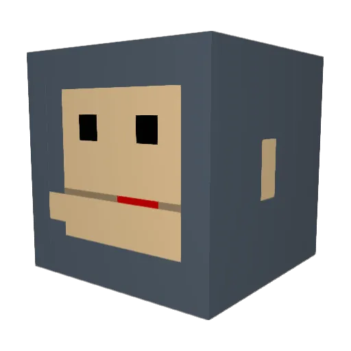 Cleankeke Minecraft avatar head, 3D render