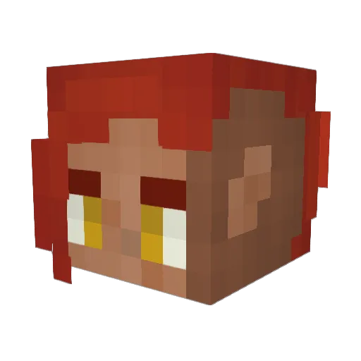 Cleanse_wit Minecraft avatar head, 3D render