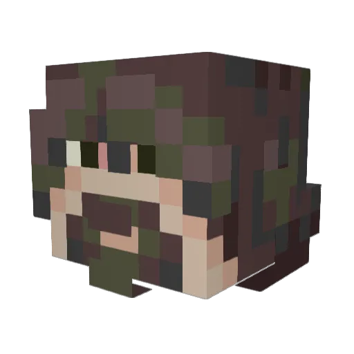 Clear0fmind Minecraft avatar head, 3D render