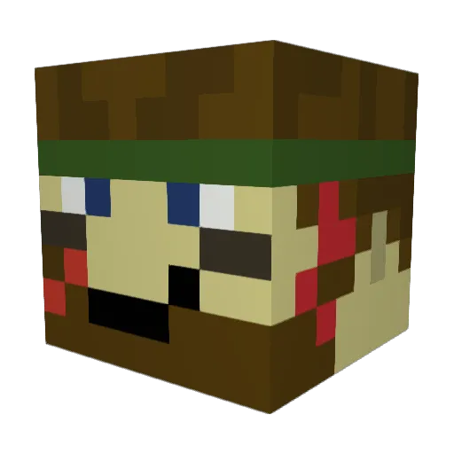 Clear3308 Minecraft avatar head, 3D render