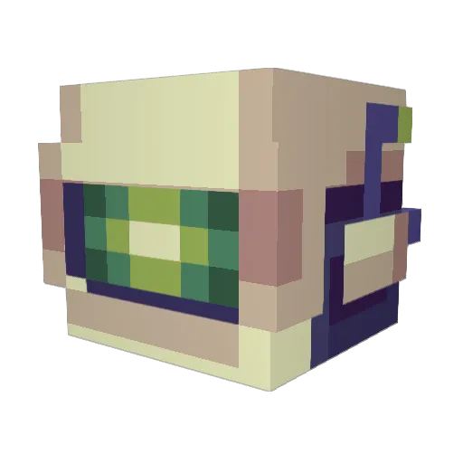 ClearDelegate1 Minecraft avatar head, 3D render