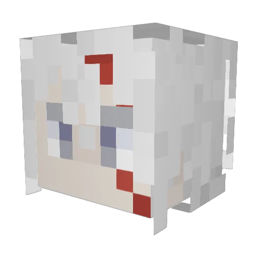 ClearKnight Minecraft avatar head, 3D render