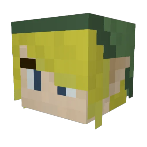 ClearUp Minecraft avatar head, 3D render