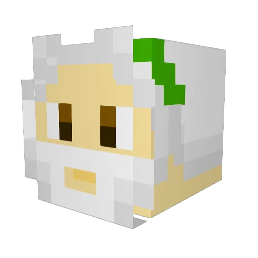 Clear_Conscience Minecraft avatar head, 3D render
