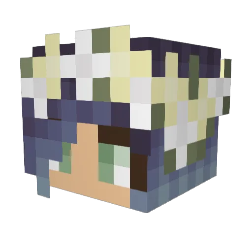 Clear_Moonlight Minecraft avatar head, 3D render