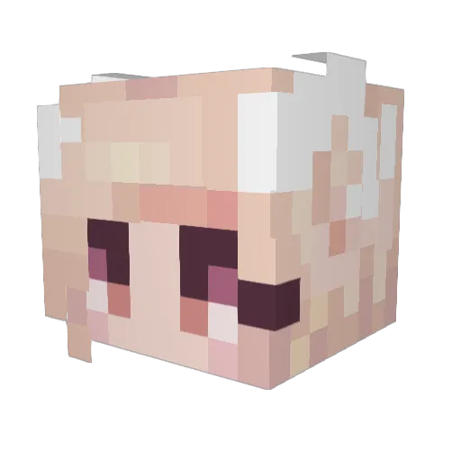 Cleareies Minecraft avatar head, 3D render