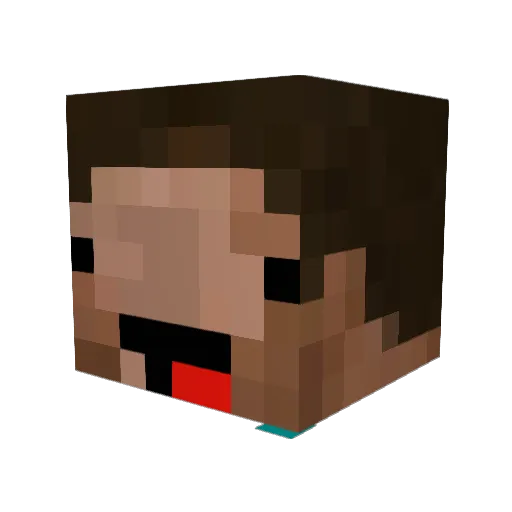 ClearlyDeadly Minecraft avatar head, 3D render