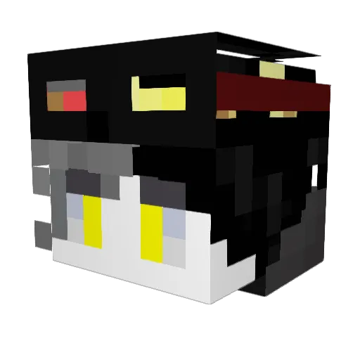 ClearlyHidd Minecraft avatar head, 3D render