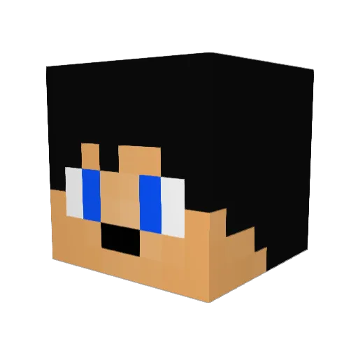 ClearlyLuciiD Minecraft avatar head, 3D render