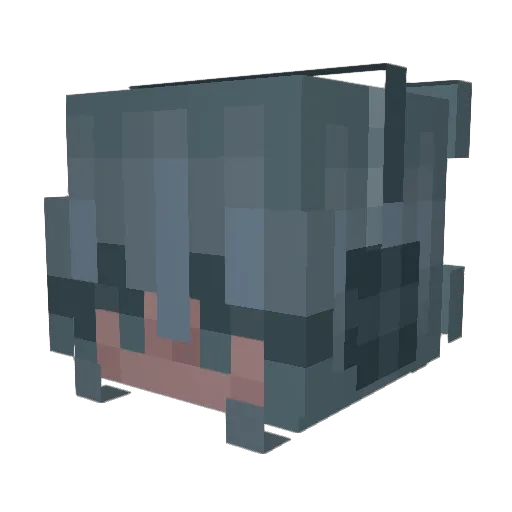 ClearlyWasted Minecraft avatar head, 3D render