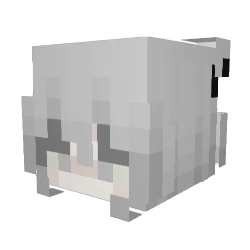 Clearmind Minecraft avatar head, 3D render