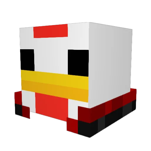 Clearpoint2 Minecraft avatar head, 3D render